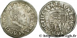 LORRAINE - DUCHÉ DE LORRAINE - CHARLES III LE GRAND DUC Quart de teston, buste vieilli, col plat