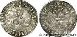 HAINAUT - COMTÉ DE HAINAUT - GUILLAUME Ier Demi-gros au cavalier ou baudequin