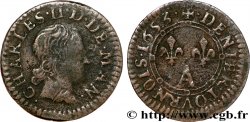 ARDENNES - PRINCIPAUTÉ SOUVERAINE D ARCHES-CHARLEVILLE - CHARLES II DE GONZAGUE Denier tournois, type 3