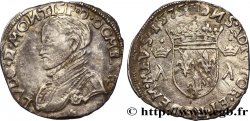 DOMBES - PRINCIPAUTÉ DE DOMBES - LOUIS II DE MONTPENSIER Teston, 1er buste TTB+