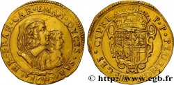 SAVOIE - DUCHÉ DE SAVOIE - MARIE-CHRISTINE DE BOURBON ET CHARLES-EMMANUEL II Quadruple écu d’or, 1er type (4 scudi d’or)
