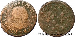 PRINCIPAUTY OF SEDAN - FREDERIC-MAURICE DE LA TOUR D AUVERGNE Double tournois, type 14 (grande collerette/petite tour en haut du champ)