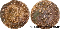 DOMBES - PRINCIPALITY OF DOMBES - GASTON OF ORLEANS Denier tournois, type 7