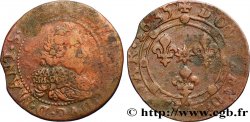 ARDENNES - PRINCIPAUTY OF ARCHES-CHARLEVILLE - CHARLES I OF GONZAGUE Double tournois, col fraisé et soleil au revers