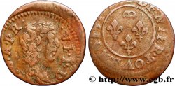 DOMBES - PRINCIPAUTÉ DE DOMBES - GASTON D ORLÉANS Denier tournois, type 9