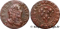 DOMBES - PRINCIPAUTÉ DE DOMBES - GASTON D ORLÉANS Denier tournois, type 7