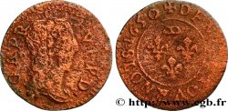 DOMBES - PRINCIPAUTÉ DE DOMBES - GASTON D ORLÉANS Denier tournois, type 10