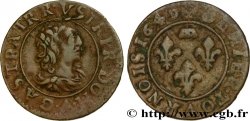 DOMBES - PRINCIPAUTÉ DE DOMBES - GASTON D ORLÉANS Denier tournois, type 7