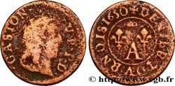 DOMBES - PRINCIPAUTÉ DE DOMBES - GASTON D ORLÉANS Denier tournois, type 10