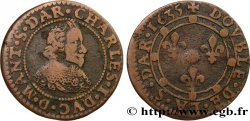 ARDENNES - PRINCIPAUTY OF ARCHES-CHARLEVILLE - CHARLES I OF GONZAGUE Double tournois, col fraisé et soleil au revers, doré pour servir de treizain de mariage