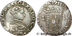 LORRAINE - DUCHÉ DE LORRAINE - CHARLES III LE GRAND DUC Quart de teston, buste juvénile