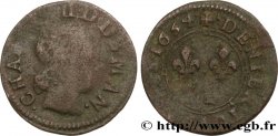 ARDENNES - PRINCIPAUTÉ SOUVERAINE D ARCHES-CHARLEVILLE - CHARLES II DE GONZAGUE Denier tournois, type 3