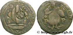 ROUSSILLON - VILLE DE PERPIGNAN - PHILIPPE II D ESPAGNE Double sol de billon