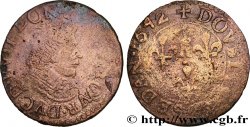 PRINCIPAUTY OF SEDAN - FREDERIC-MAURICE OF LA TOUR D AUVERGNE Double tournois, type 14 (grande collerette/petite tour en haut du champ)