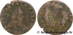 ARDENNES - PRINCIPAUTY OF ARCHES-CHARLEVILLE - CHARLES I OF GONZAGUE Double tournois, col fraisé et soleil au revers