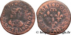 DOMBES - PRINCIPAUTÉ DE DOMBES - GASTON D ORLÉANS Double tournois, type 16