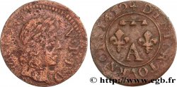 DOMBES - PRINCIPAUTÉ DE DOMBES - GASTON D ORLÉANS Denier tournois, type 10