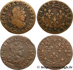 ARDENNES - PRINCIPALITY OF ARCHES-CHARLEVILLE - CHARLES II GONZAGA Lot de 2 double tournois