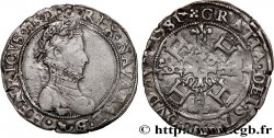 NAVARRE-BÉARN - HENRI III DE NAVARRE, II DE BÉARN Demi-franc TTB