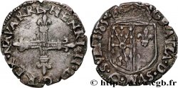 NAVARRE-BÉARN - HENRI III DE NAVARRE, II DE BÉARN Huitième d écu de Navarre TTB
