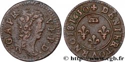 DOMBES - PRINCIPAUTÉ DE DOMBES - GASTON D ORLÉANS Denier tournois, type 9