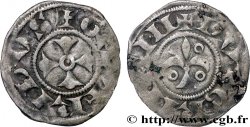 BRETAGNE - DUCHÉ DE BRETAGNE - GEOFFROY PLANTAGENÊT Denier XF/VF