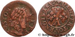 DOMBES - PRINCIPAUTÉ DE DOMBES - GASTON D ORLÉANS Denier tournois, type 13
