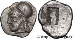 MASSALIA - MARSEILLE Litra du type du trésor d Auriol à la tête d Athéna coiffée du casque corinthien SUP