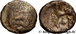 RÈMES (Région de Reims) Quart de statère “aux segments de cercles”, cheval à gauche