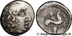 PICTONES / BITURIGES - MID-WESTERN, Unspecified Drachme au cavalier et à la main, joue tatouée - P II A XF/AU