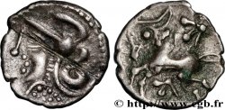 GALLIA - AULERCI CENOMANI (Area of Le Mans) Denier à la tête casquée à gauche et aux carnyx AU/XF