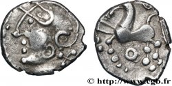 ÉDUENS (BIBRACTE, région du Mont-Beuvray) Denier à la tête casquée - variante