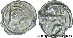 GALLIA BELGICA - LEUCI (Area of Toul) Potin au sanglier et au bucrane, épigraphe (?)