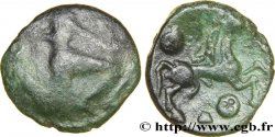 GALLIA - BELGICA - BELLOVACI (Región de Beauvais) Bronze au personnage courant et à l’androcéphale