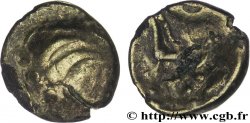 GALLIA BELGICA - REMI (Area of Reims) Quart de statère “aux segments de cercles” en électrum, cheval à gauche