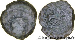 GALLIEN - BELGICA - PARISER RAUM Bronze à la tête casquée et au cheval