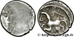 GALLIA - ALLOBROGES (Región de Dauphine) Denier au cheval galopant et au “caducée”