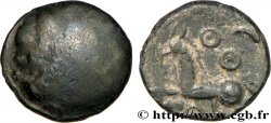 RÈMES (Région de Reims) Quart de statère “aux segments de cercles”, cheval à gauche