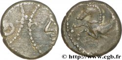 ALLOBROGES (Région du Dauphiné) Denier à l’hippocampe, tête à gauche, coin à empreintes multiples