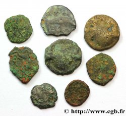 GALLO-BELGIEN - KELTIC Lot de 8 bronzes et potins