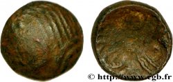 EDUENS, ÆDUI / ARVERNI, UNSPECIFIED Quart de statère de bronze, type de Siaugues-Saint-Romain