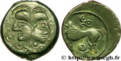 GALLIA BELGICA - SUESSIONES (Area of Soissons) Bronze à la tête janiforme, classe II