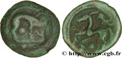 GALLIA BELGICA - AMBIANI (Area of Amiens) Bronze au sanglier et au cheval surmonté d’un oiseau, “type des dépôts d’Amiens”