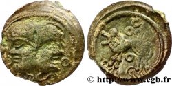 GALLIEN - BELGICA - SUESSIONES (Region die Soissons) Bronze à la tête janiforme, classe II aux annelets vides