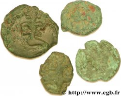 GALLIEN - BELGICA - BELLOVACI (Region die Beauvais) Lot de 4 bronzes au personnage courant