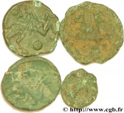 GALLIA - BELGICA - BELLOVACI (Regione di Beauvais) Lot de 3 bronzes au personnage courant et 1 minimi