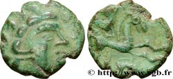 GALLIA BELGICA - AMBIANI (Regione di Amiens) Bronze au cheval et au sanglier, DT. 381