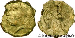 GALLIEN - BELGICA - BELLOVACI (Region die Beauvais) Bronze à la tête casquée, à l’aigle de face