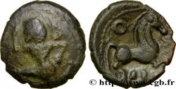 GALLIEN - BELGICA - BELLOVACI (Region die Beauvais) Bronze au personnage courant, à l’annelet