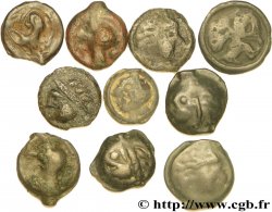 GAULE BELGIQUE - CELTIQUE Lot de 10 potins variés